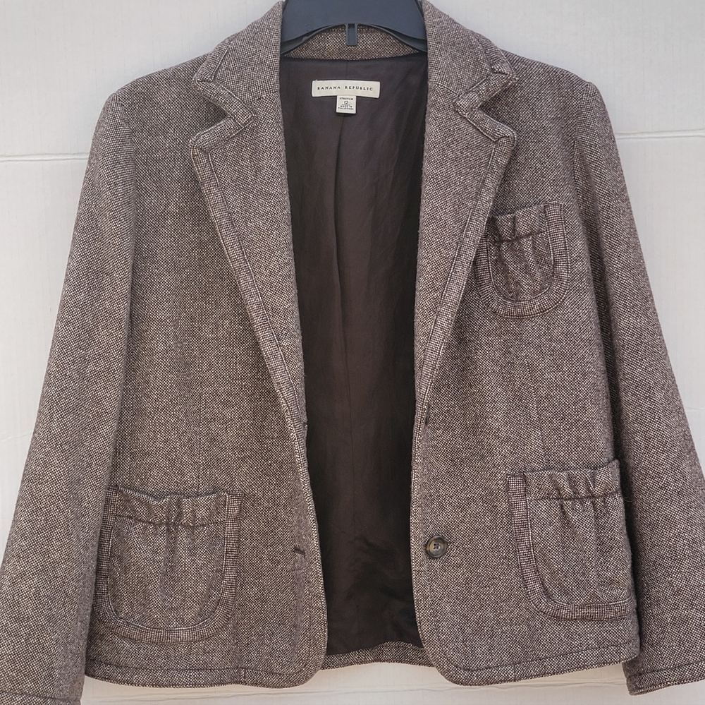Banana Republic Taupe Herringbone Jacket